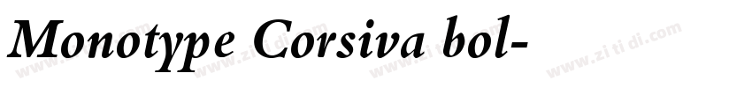 Monotype Corsiva bol字体转换